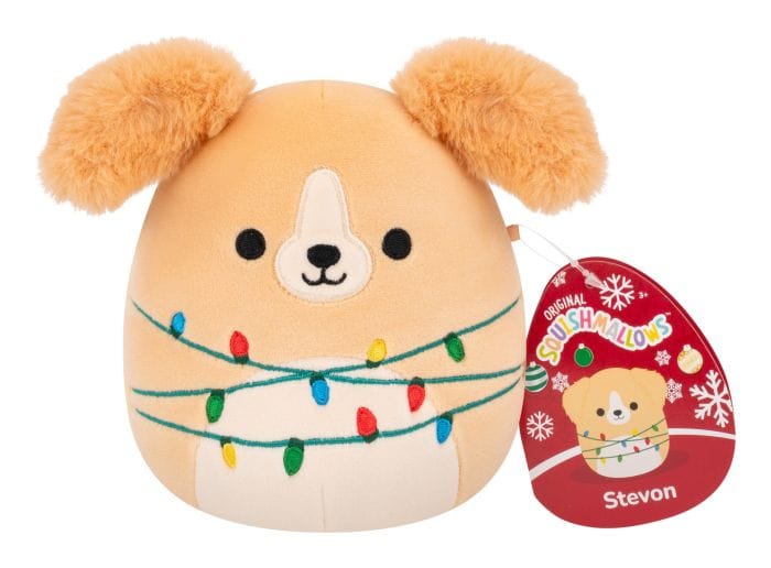 Squishmallows 7.5" Christmas Stevon The Golden Retriever Plush