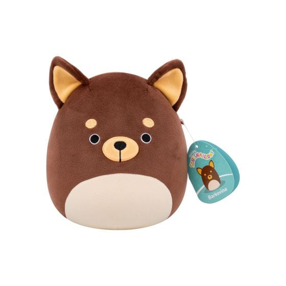 Squishmallows 7.5" Dog Squad Barkevina The Dark Brown Chihuahua With Light Brown Ears And Eyebrows