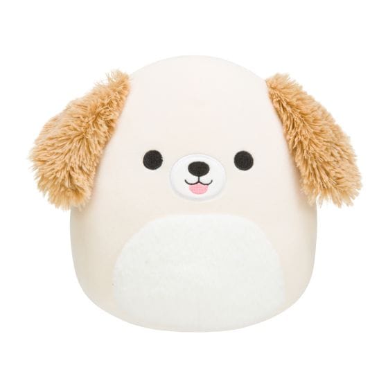 Squishmallows 7.5" Dog Squad Meggie White And Tan Fuzzy Dog