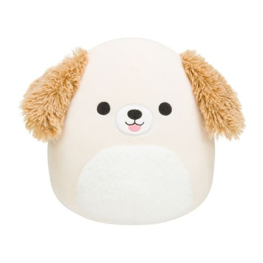Squishmallows 7.5" Dog Squad Meggie White And Tan Fuzzy Dog