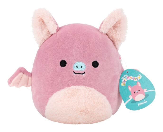 Squishmallows 7.5" Plush Jakob The Pink Fruit Bat