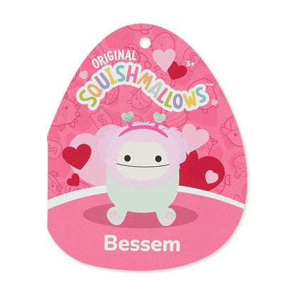 Squishmallows 7.5" Valentines Bessem the Mint Bigfoot with Heart Headband