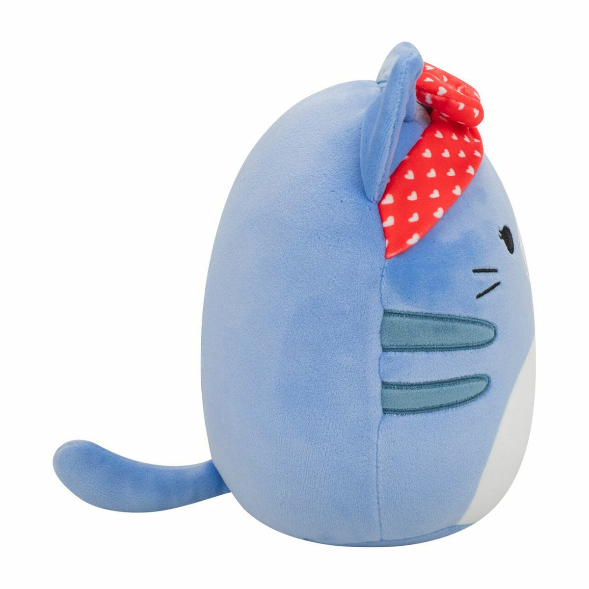 Squishmallows 7.5" Valentines Carizma The Blue Tabby Cat with Heart Bandana