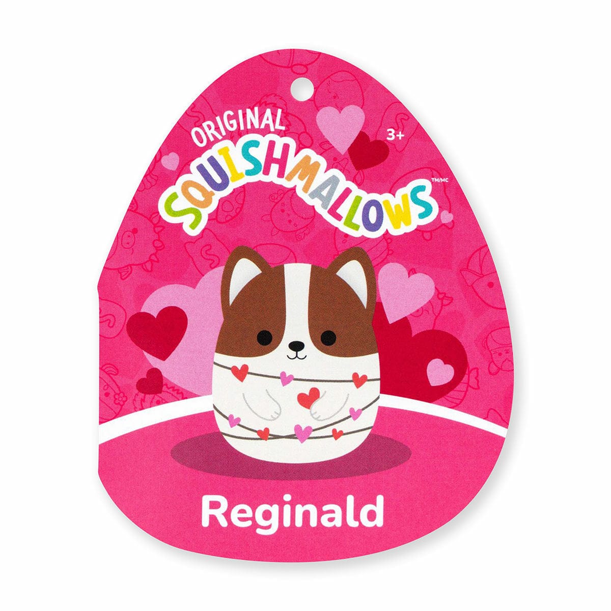 Squishmallows 7.5" Valentines Reginald the Corgi with Heart Strings
