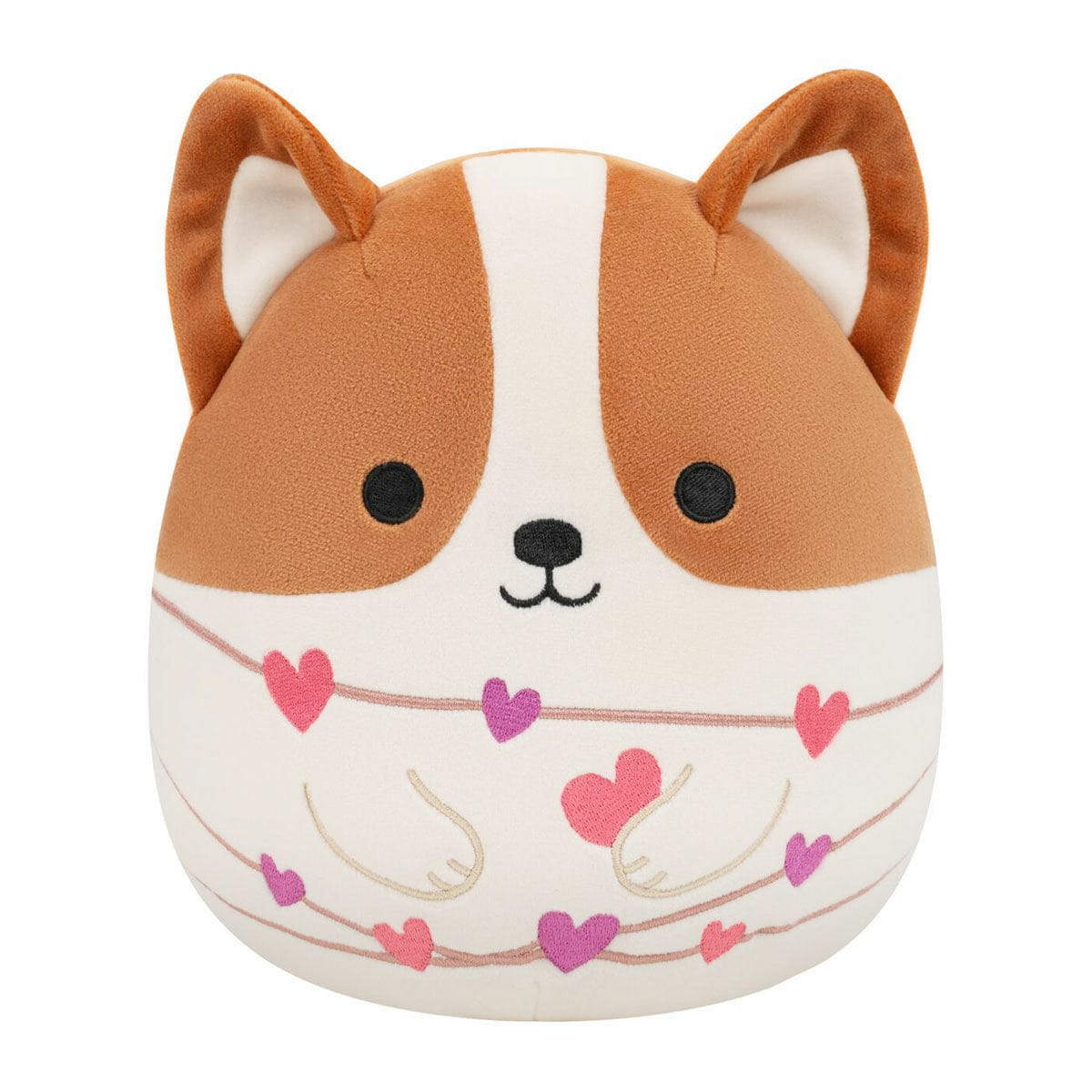 Squishmallows 7.5" Valentines Reginald the Corgi with Heart Strings