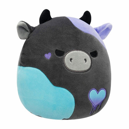 Squishmallows 7.5" Valentines Smithereens The Charcoal Cow with Melting Heart