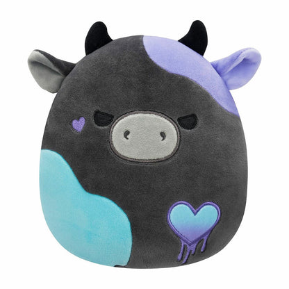 Squishmallows 7.5" Valentines Smithereens The Charcoal Cow with Melting Heart