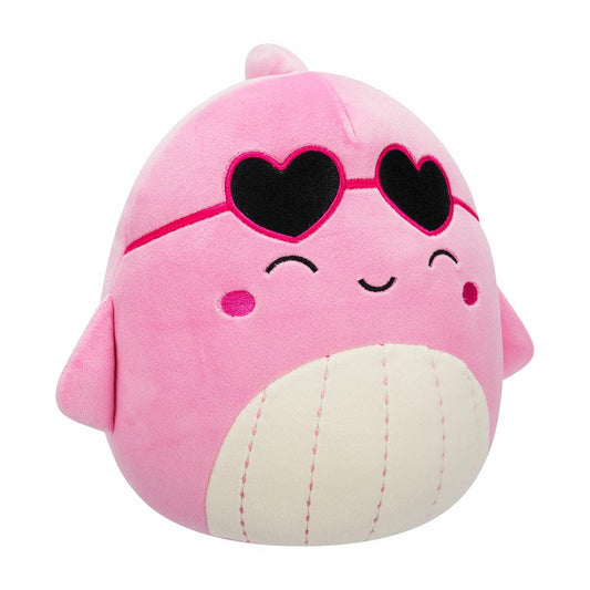 Squishmallows 7.5" Valentines Val the Pink Whale with Heart Sunglasses