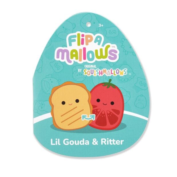 Squishmallows Flip-A-Mallows 5" Lil Gouda & Ritter