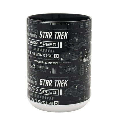 Star Trek Tech Black & White 15oz Mug