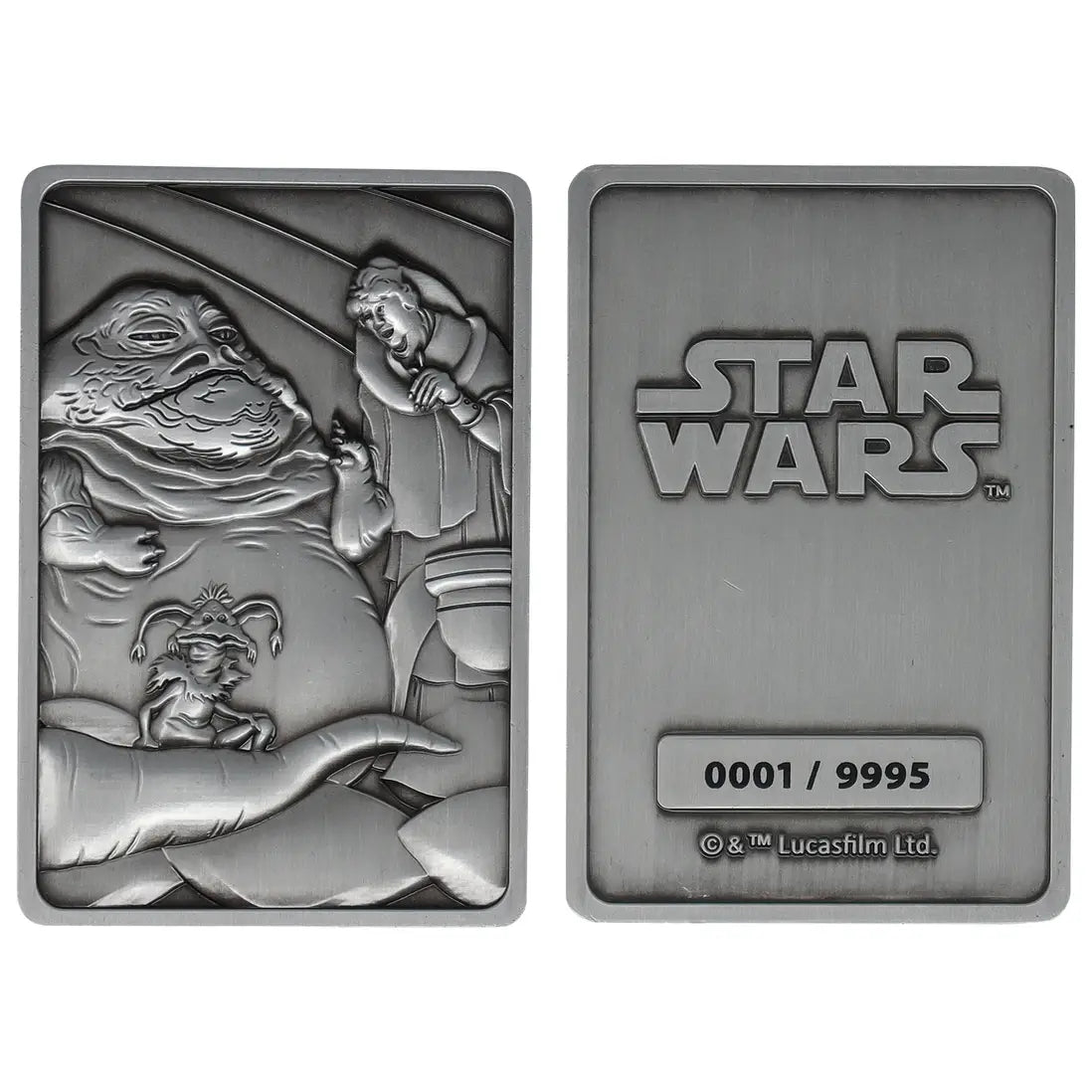 Star Wars Jabba The Hut Limited Edition Collectable Metal Ingot By Fanattik