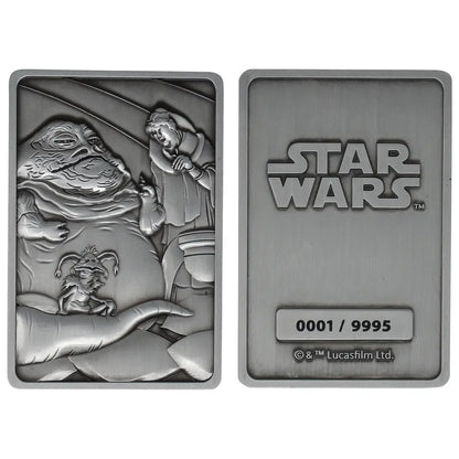 Star Wars Jabba The Hut Limited Edition Collectable Metal Ingot By Fanattik
