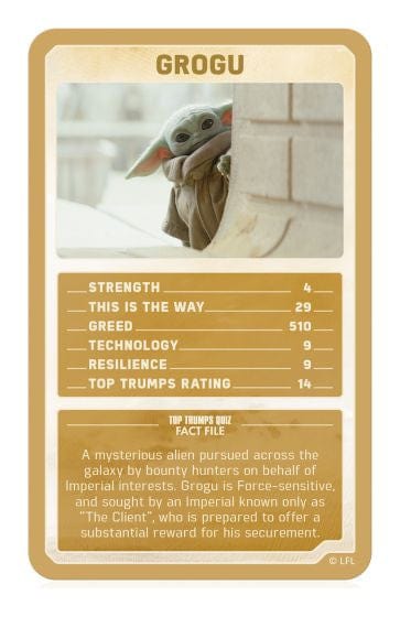 Star Wars The Mandalorian Top Trumps Card Game