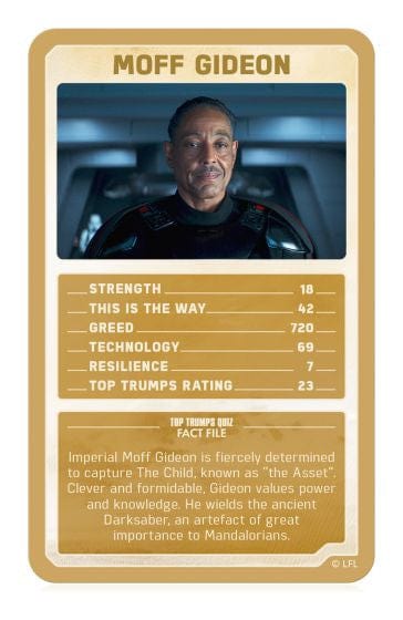 Star Wars The Mandalorian Top Trumps Card Game