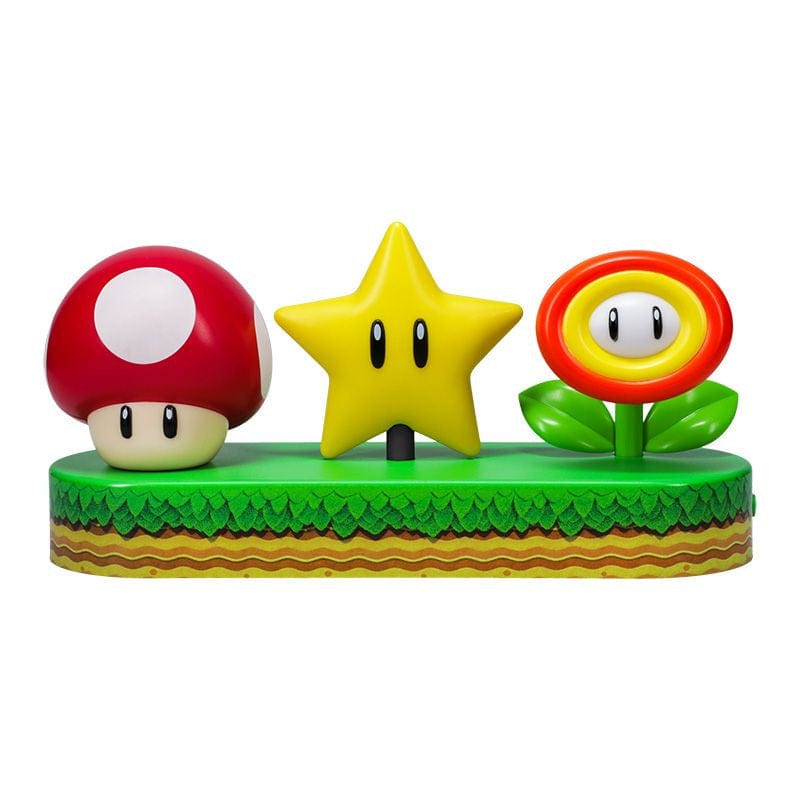 Super Mario Icons (Mushroom, Super Star & Fire Flower) Light By Paladone