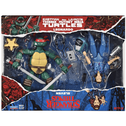 Teenage Mutant Ninja Turtles X Stranger Things Leonardo VS Eleven