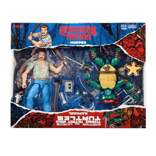 Teenage Mutant Ninja Turtles X Stranger Things Raphael VS Hopper