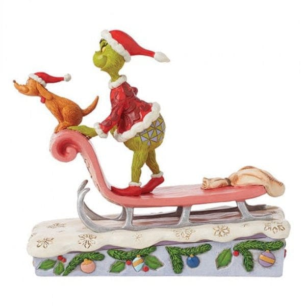 The Grinch and Max On A Sled Figurine By Jim Shore 6015215