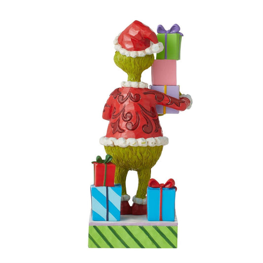 The Grinch Holding Presents Figurine By Jim Shore 6010778