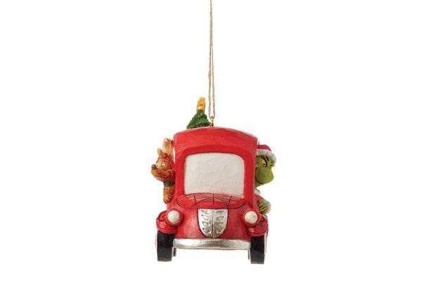The Grinch in a Red Truck Hanging Ornament By Jim Shore 6012706