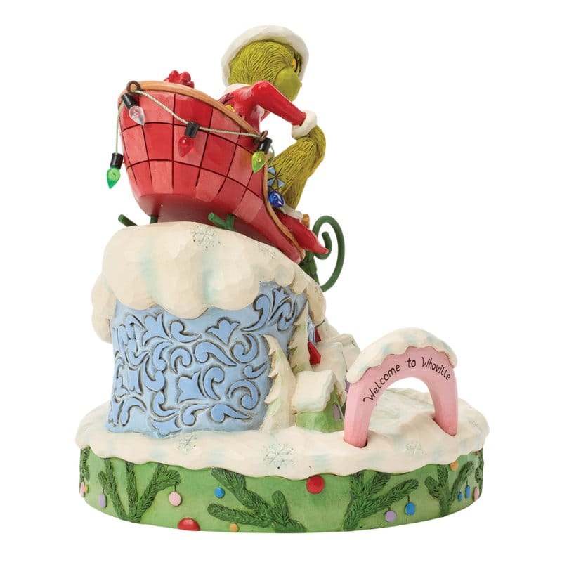 The Grinch on Small Sled Figurine By Jim Shore 6018956