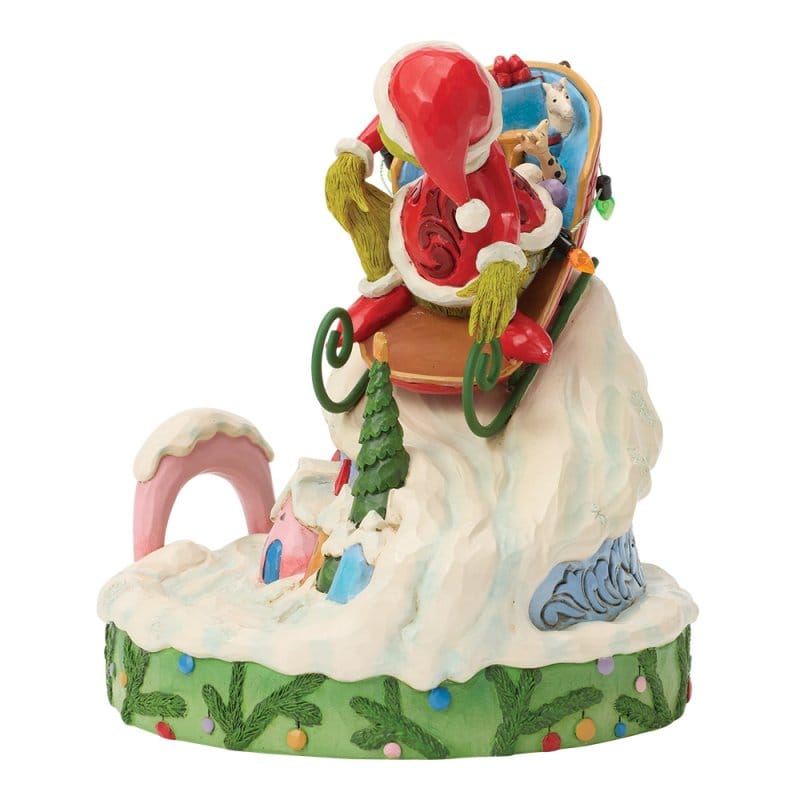 The Grinch on Small Sled Figurine By Jim Shore 6018956