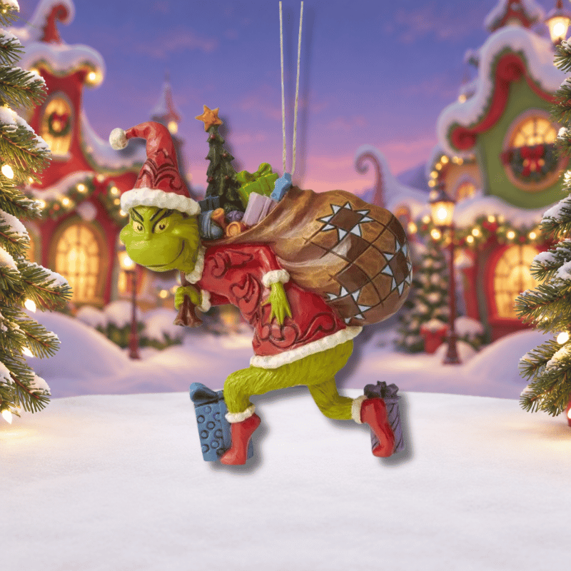The Grinch Tiptoeing Hanging Ornament By Jim Shore 6006572