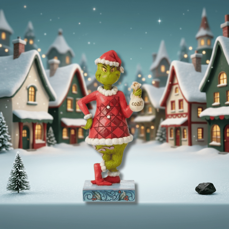 The Grinch with Bag of Coal Figurine By Jim Shore