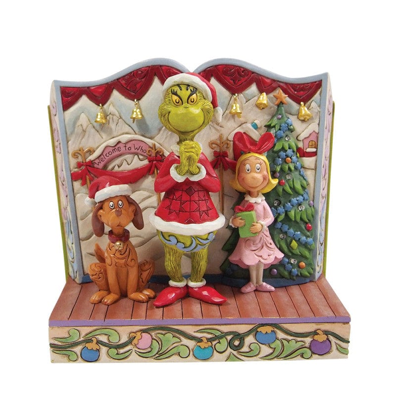 The Grinch With Cindy Lou & Max Storybook Figurine By Jim Shore 6017056