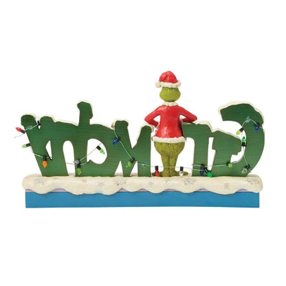 The Grinch with “Grinchy” Sign Figurine By Jim Shore 6018954