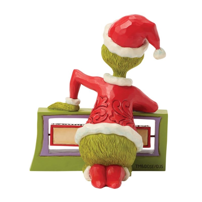 The Grinch With Rotating Sign Figurine By Jim Shore 6018960