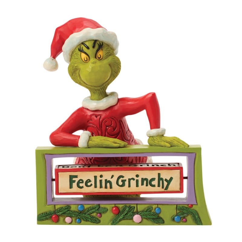 The Grinch With Rotating Sign Figurine By Jim Shore 6018960