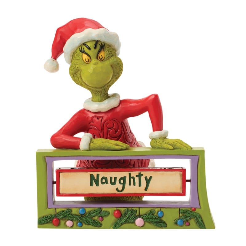 The Grinch With Rotating Sign Figurine By Jim Shore 6018960