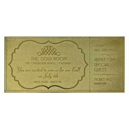 The Shining The Overlook Hotel Ball 24K Gold Plated Ticket