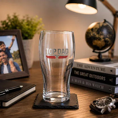Top Gun Top Dad Pint Glass