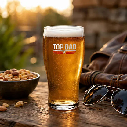 Top Gun Top Dad Pint Glass