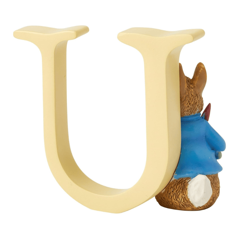 "U" Peter Rabbit with Radishes Beatrix Potter Alphabet Letter