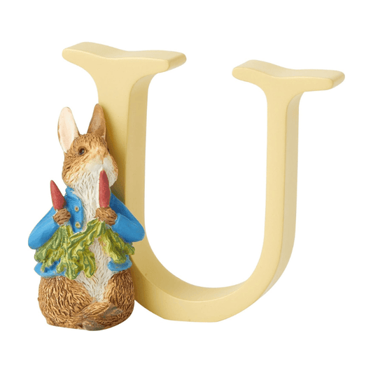 "U" Peter Rabbit with Radishes Beatrix Potter Alphabet Letter