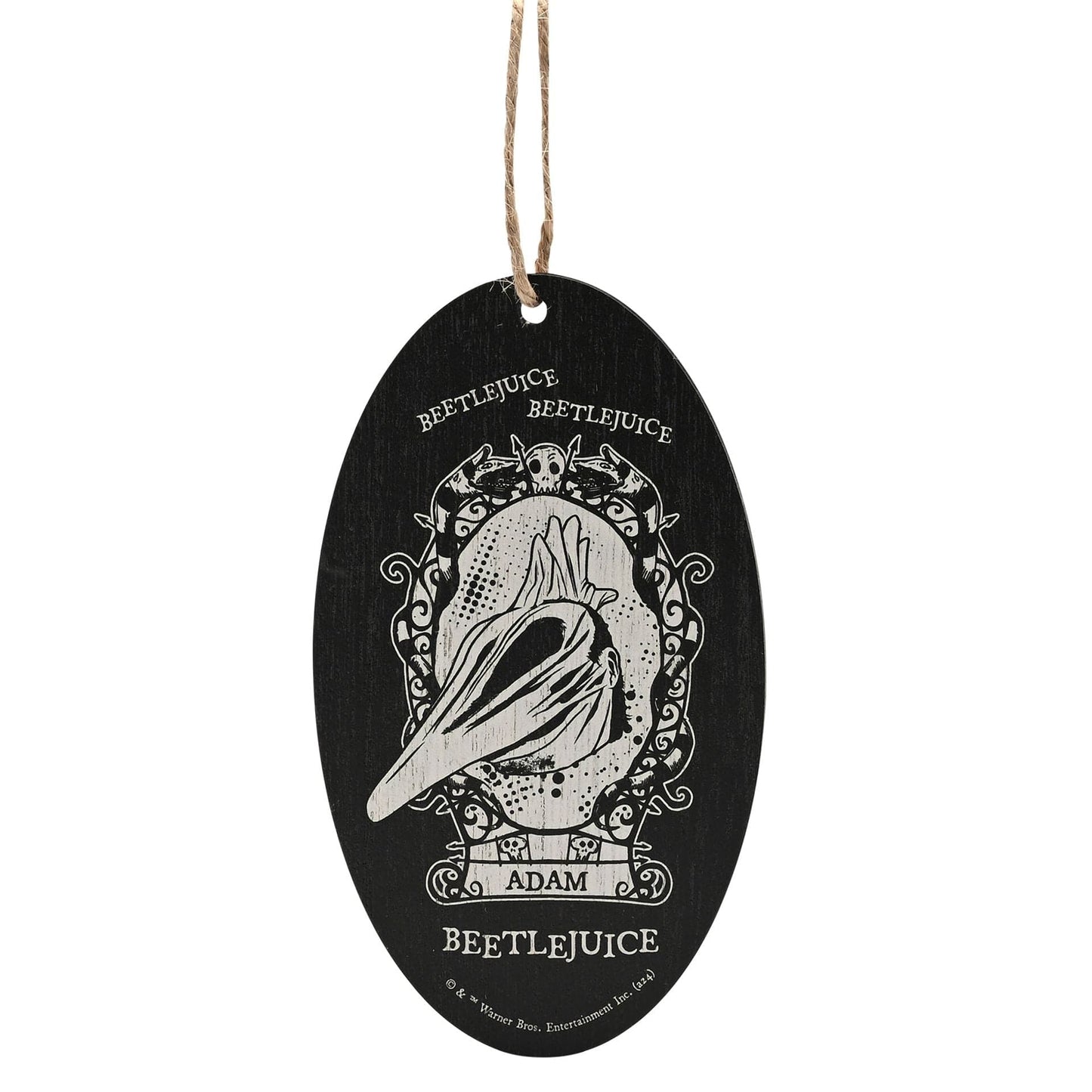 Warner Bros Beetlejuice Oval Hanging Decoration - Adam Beetlejuice