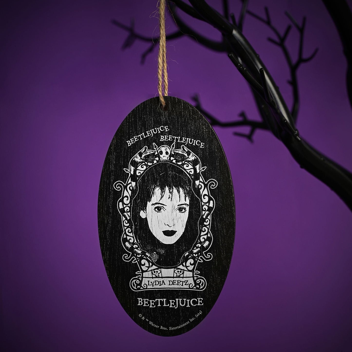 Warner Bros Beetlejuice Oval Hanging Decoration - Lydia Beetlejuice
