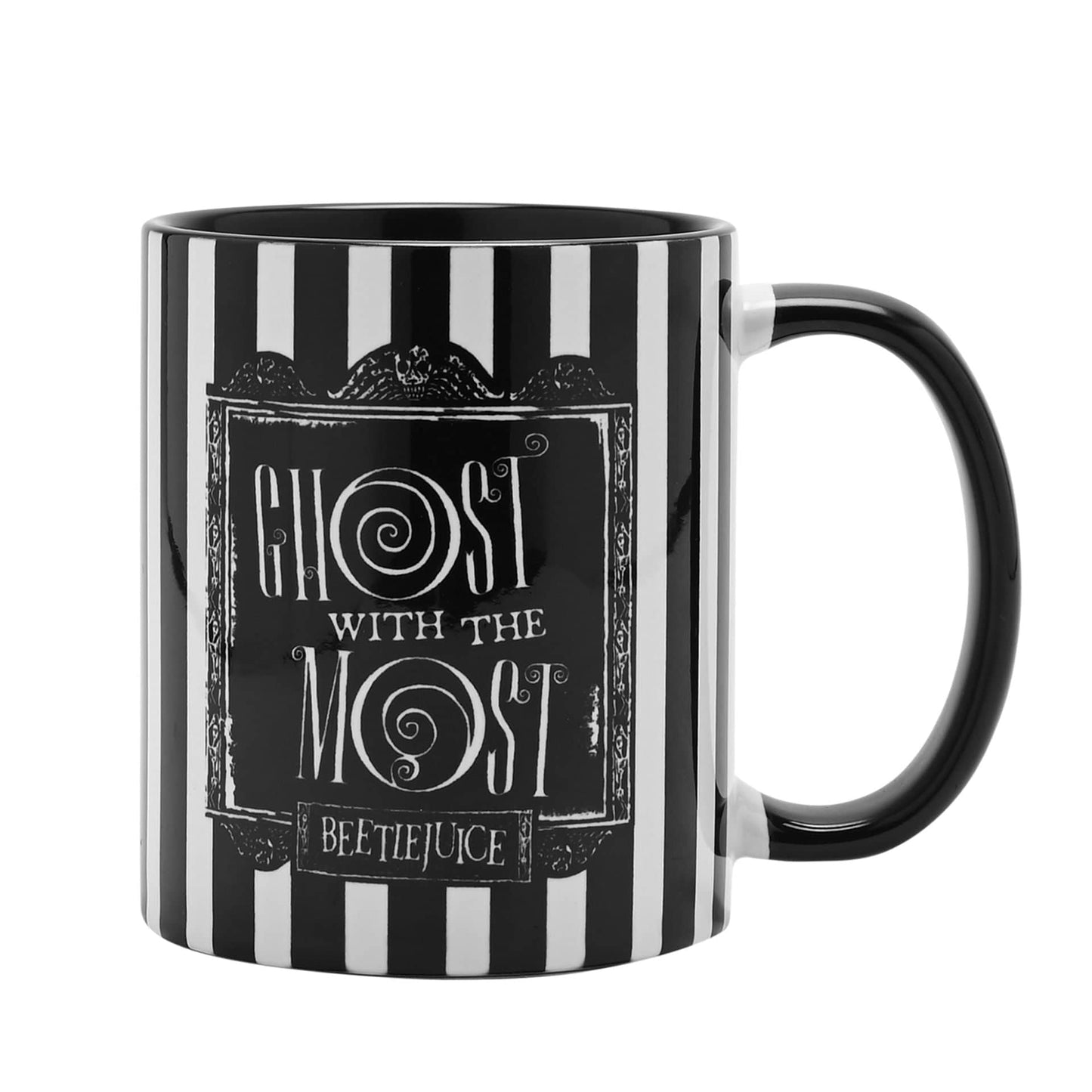 Warner Bros Beetlejuice Striped Mug - "Ghost With The Most" Beetlejuice