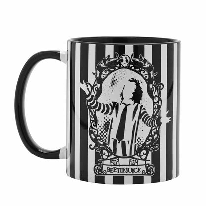 Warner Bros Beetlejuice Striped Mug - "Ghost With The Most" Beetlejuice