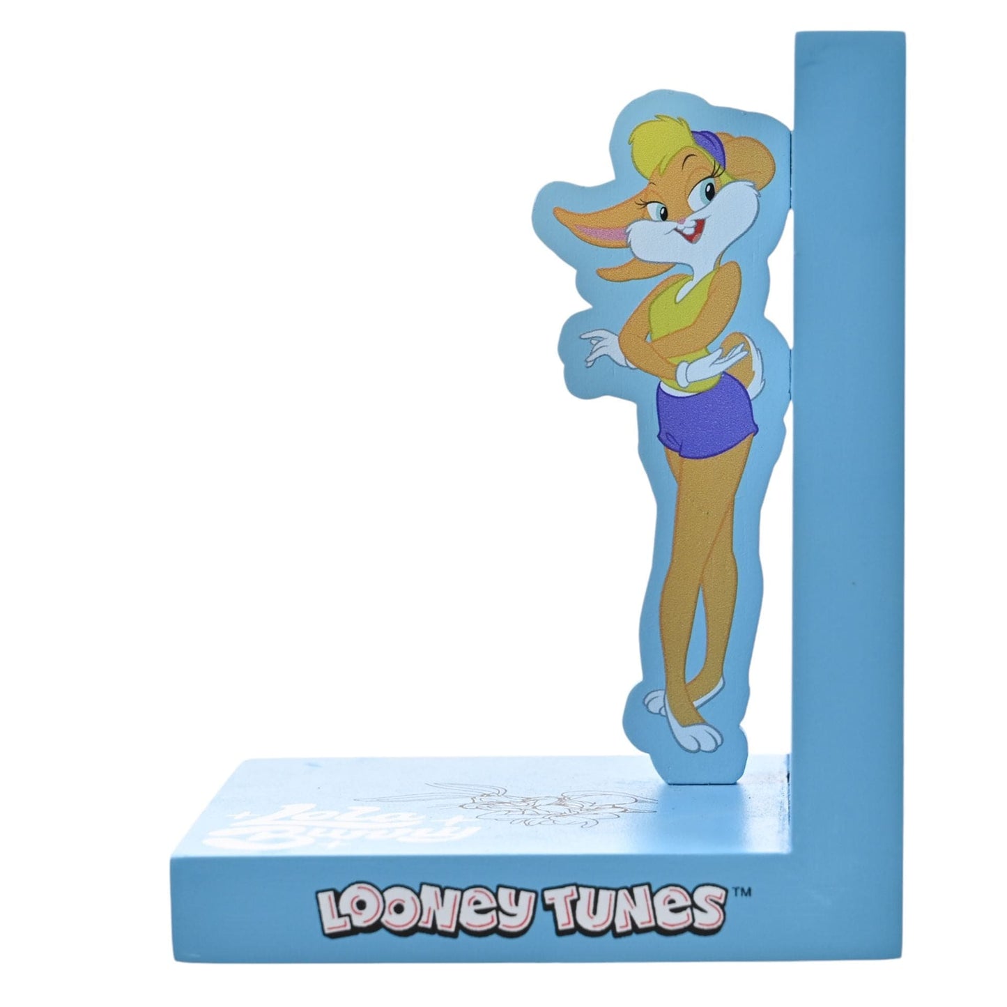 Warner Bros Looney Tunes Bugs Bunny And Lola Wooden Bookends
