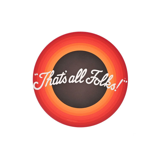 Warner Bros Looney Tunes That's All Folks Ceramic & Cork Finish Round Coaster