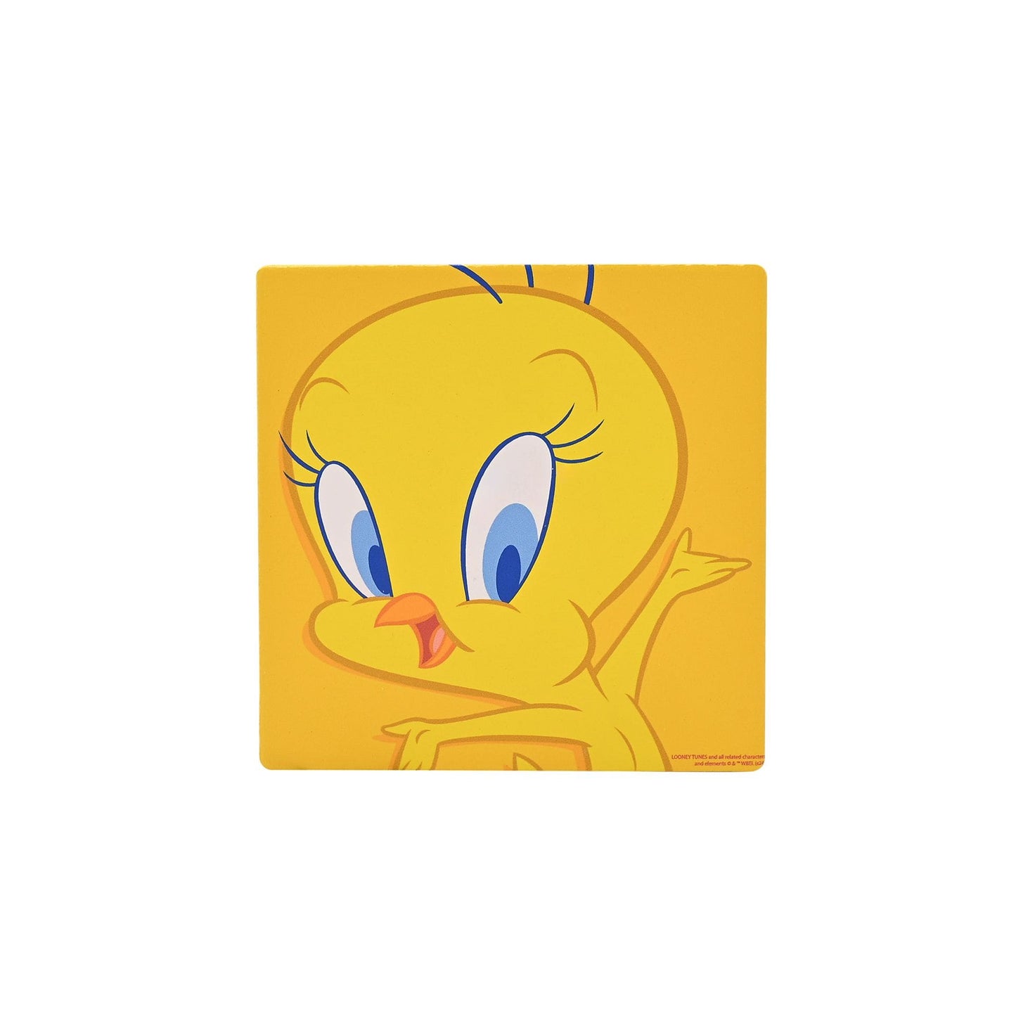 Warner Bros Looney Tunes Tweety Pie Ceramic & Cork Finish Square Coaster