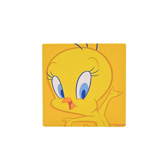 Warner Bros Looney Tunes Tweety Pie Ceramic & Cork Finish Square Coaster