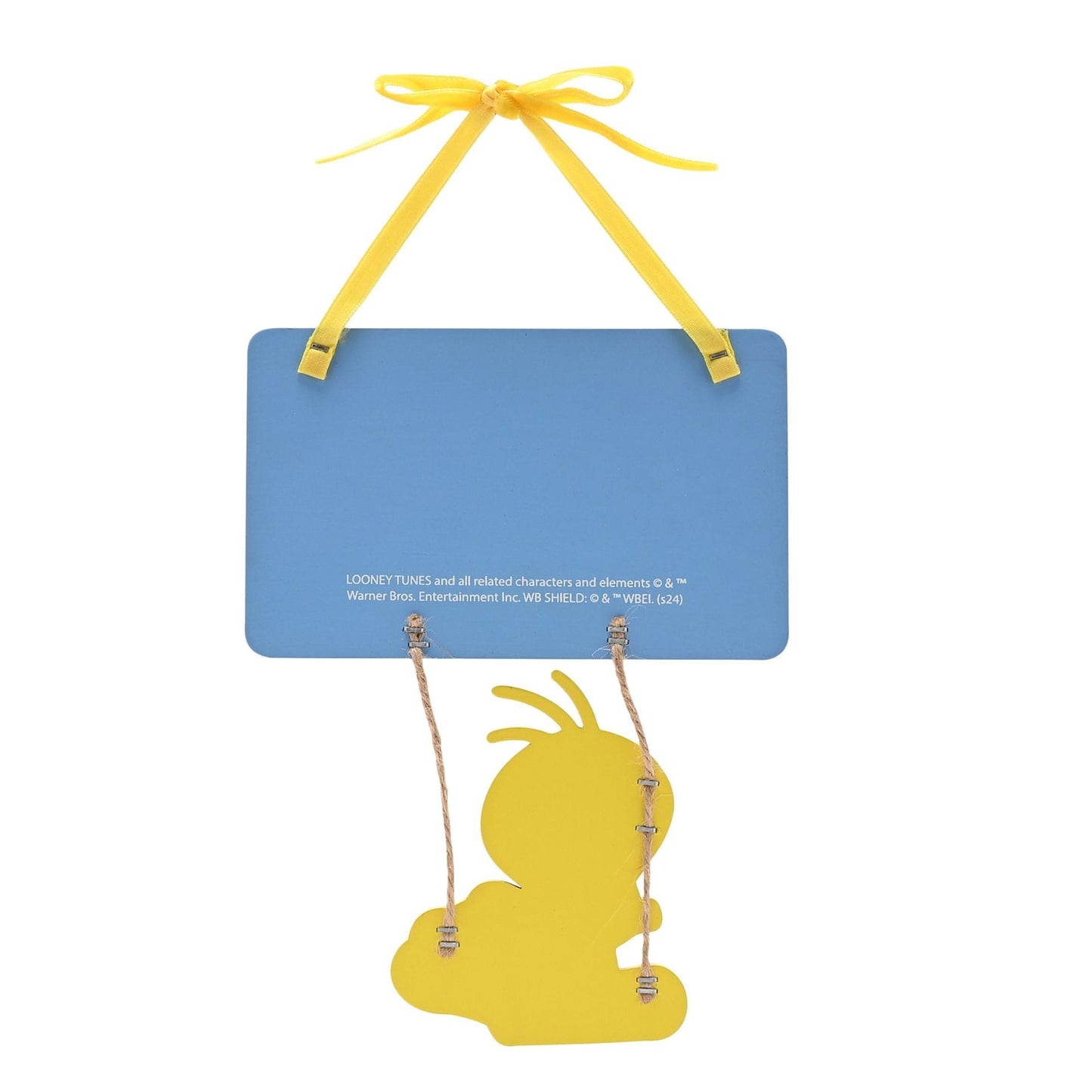 Warner Bros Looney Tunes Tweety Pie MDF Plaque With Swinging Tweety