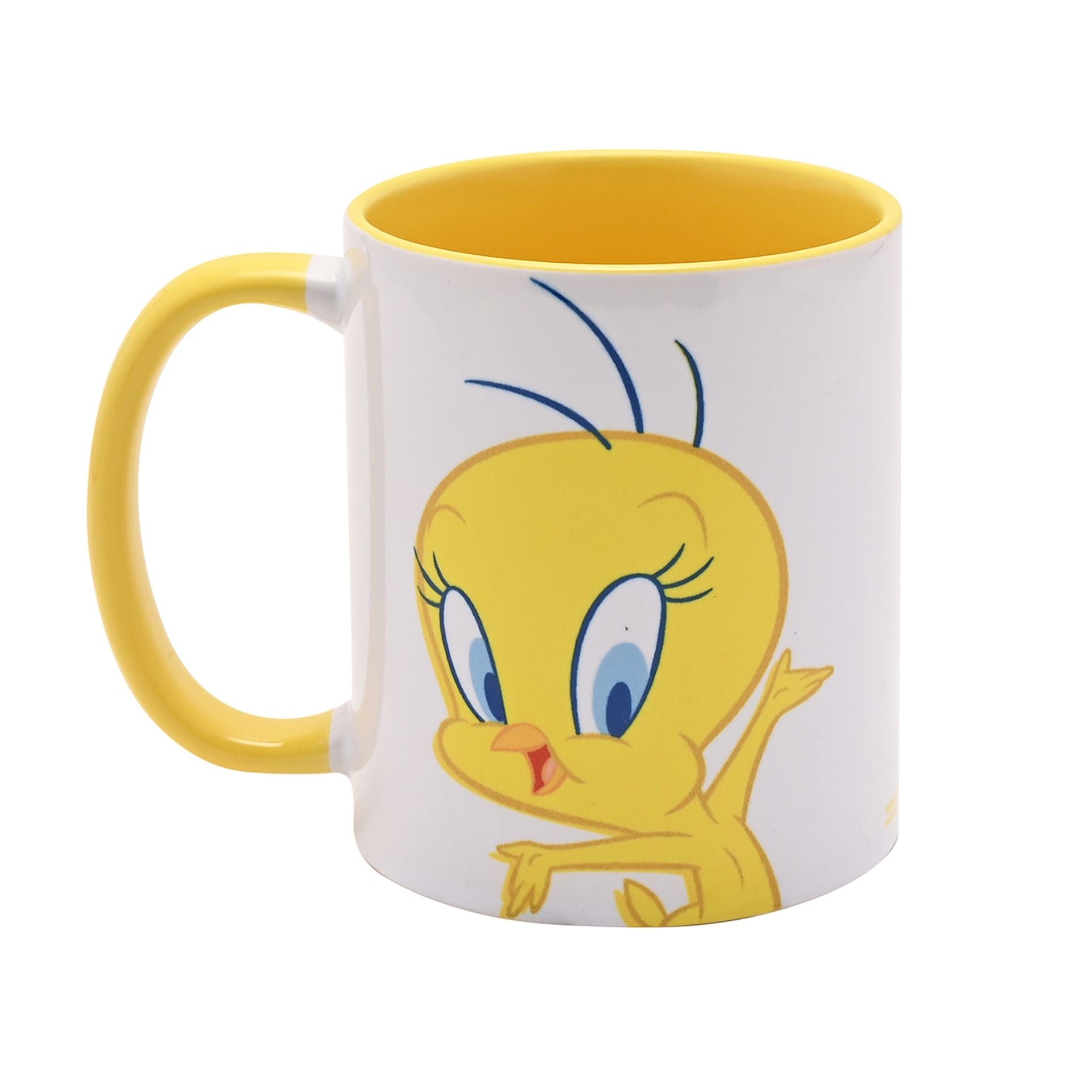 Warner Bros Looney Tunes Tweety Pie Yellow Inside Mug