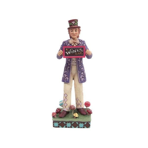 Willy Wonka with Rotating Chocolate Bar Figurine By Jim Shore 6013720