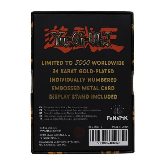 Yu-Gi-Oh 24k Summoned Skull Gold Plated Card